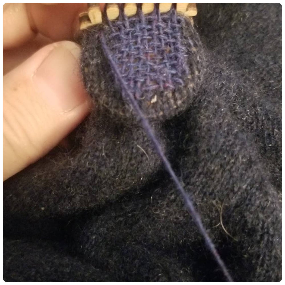 Tiny Darning & Mending Loom – KnitWit Yarn Shop